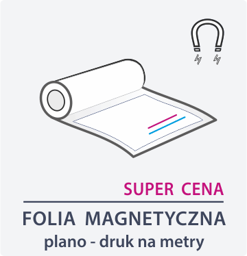 Folia magnetyczna - druk plano - ikona tył