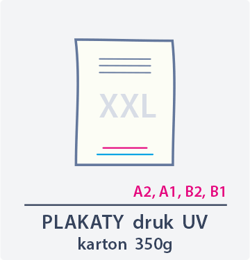 Plakaty XXL karton 350g druk UV - ikona tył