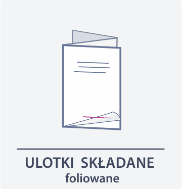 Ulotki składane foliowane - ikona