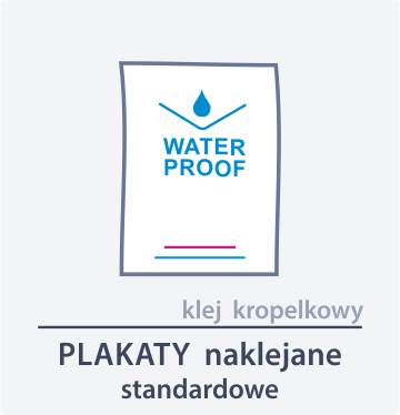 Plakaty naklejane - klej kropelkowy - tył