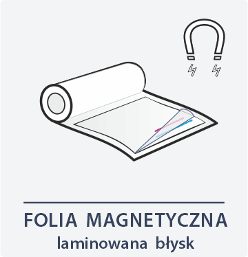 Folia magnetyczna laminowana błysk - ikona