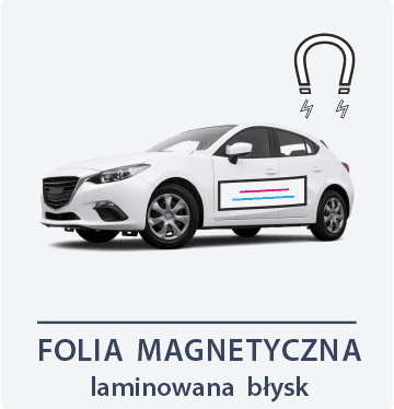 Folia magnetyczna laminowana błysk - tył
