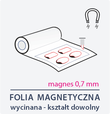 folia magnetyczna KSZTAŁT 0,7mm DGprint.pl A