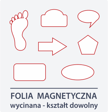 Folia magnetyczna wycinana - tył