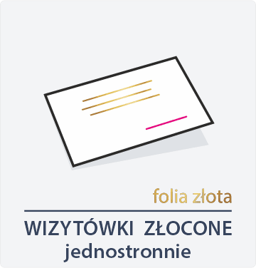 Wizytówki złocone jednostronnie