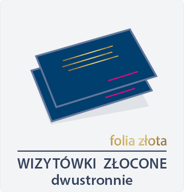 Wizytówki złocone dwustronnie - ikona tył