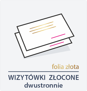 Wizytówki złocone dwustronnie - ikona