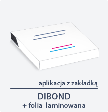 Płyta DIBOND oklejona folią z zakładką - tył