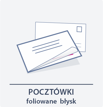 ikona pocztówki folia błysk Drukarnia DGprint.pl
