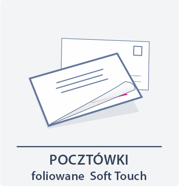 ikona pocztówki folia soft touch Drukarnia DGprint.pl