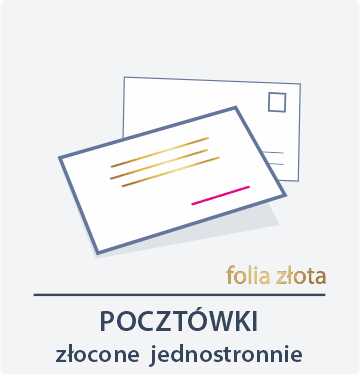 ikona pocztówki złocone Drukarnia DGprint.pl