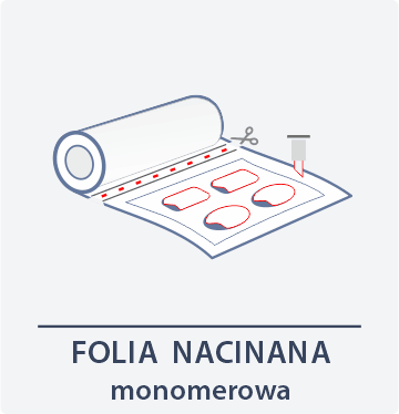 Folia samoprzylepna nacinana - tył
