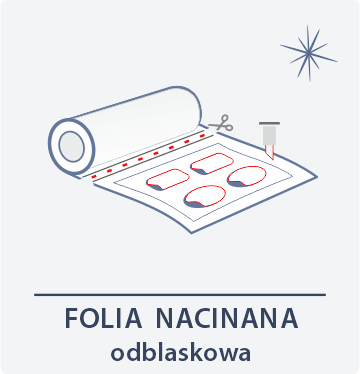 Folia nacinana odblaskowa - tył