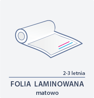Folia laminowana matowo - tył