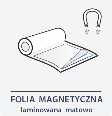 Folia magnetyczna laminowana matowo