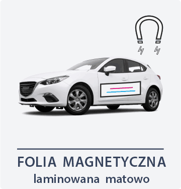 Folia magnetyczna laminowana matowo - tył