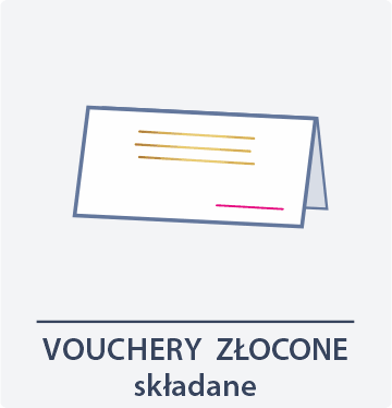 Vouchery złocone składane KAT