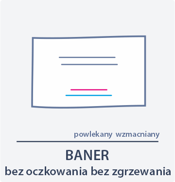 ikona baner bez oczkowania bez zgrzewania  Drukarnia DGprint.pl