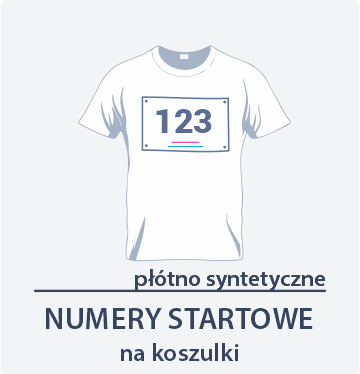 ikona numery startowe koszulka płotno syntetyczne Drukarnia Dgprint.pl