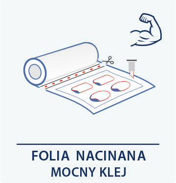 folia nacinana mocny klej Drukarnia DGprint.pl