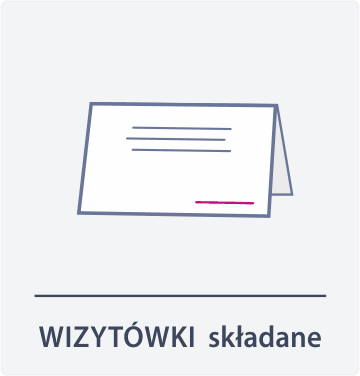 Wizytówki składane - tył