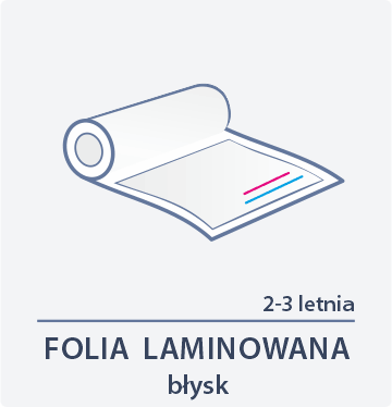 Folia laminowana błysk - tył
